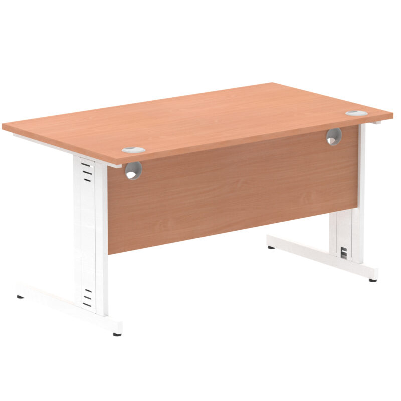 Impulse 1400mm Straight Desk Cable Managed Leg - Image 15