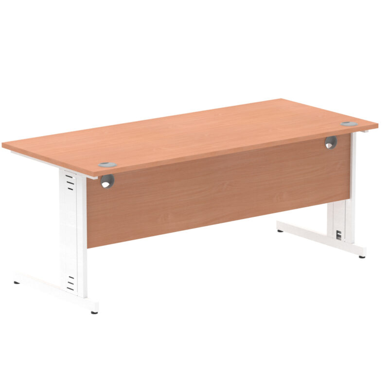 Impulse 1800mm Straight Desk Cable Managed Leg - Image 15