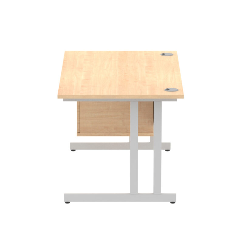 Impulse 1400mm Cantilever Straight Desk With Single Fixed Pedestal - Image 86