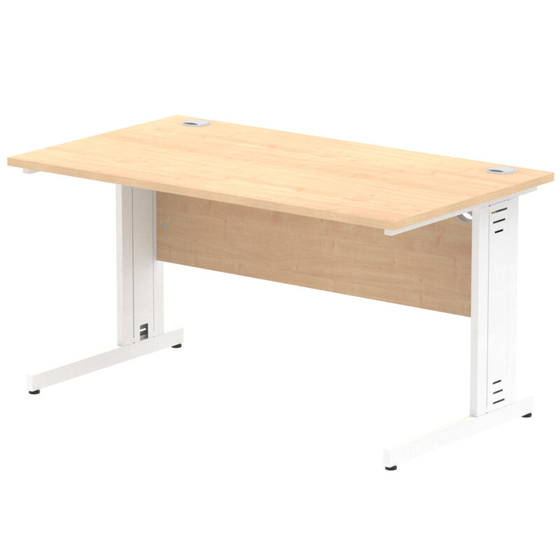 Impulse 1400mm Straight Desk Cable Managed Leg - Image 41