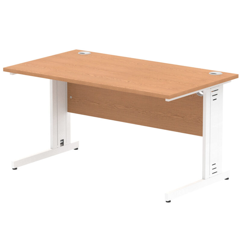 Impulse 1400mm Straight Desk Cable Managed Leg - Image 57