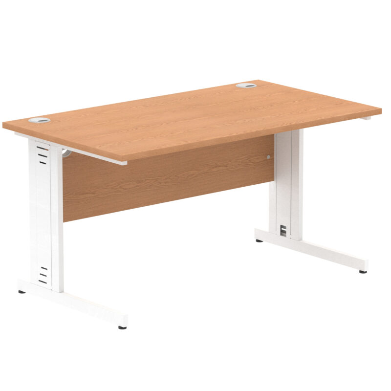 Impulse 1400mm Straight Desk Cable Managed Leg - Image 59