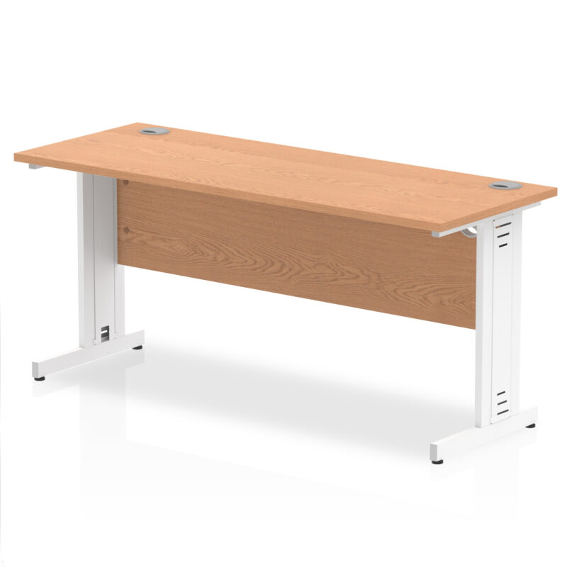 Impulse 1600mm Slimline Desk Cable Managed Leg - Image 8