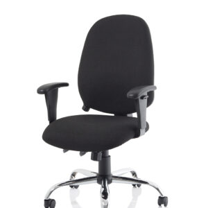 Lisbon Medium Back Task Operator Office Chair with Height Adjustable Arms - Image 3