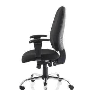 Lisbon Medium Back Task Operator Office Chair with Height Adjustable Arms - Image 4