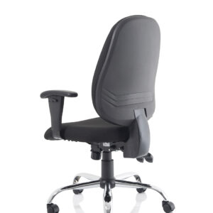 Lisbon Medium Back Task Operator Office Chair with Height Adjustable Arms - Image 5