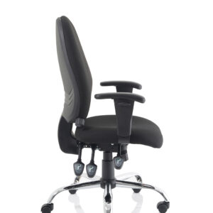 Lisbon Medium Back Task Operator Office Chair with Height Adjustable Arms - Image 8