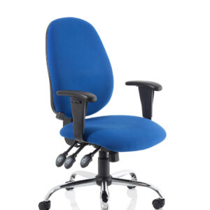 Lisbon Medium Back Task Operator Office Chair with Height Adjustable Arms - Image 9