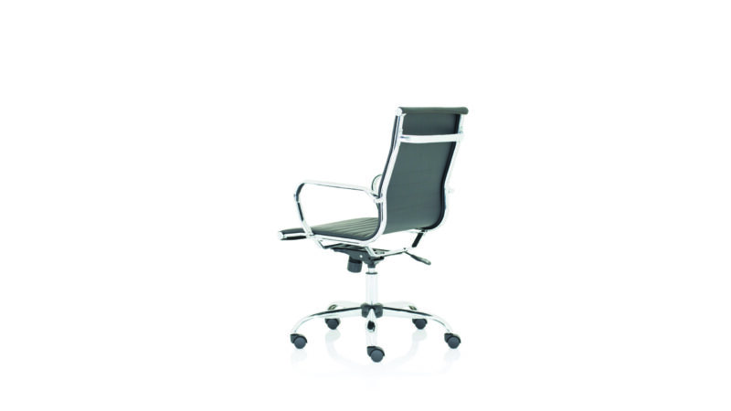 Nola Black Leather Executive Office Chair with Arms - Image 2