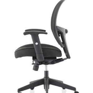 Denver High Mesh Back Black Task Operator Office Chair with Arms - Image 4
