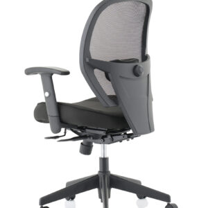 Denver High Mesh Back Black Task Operator Office Chair with Arms - Image 5