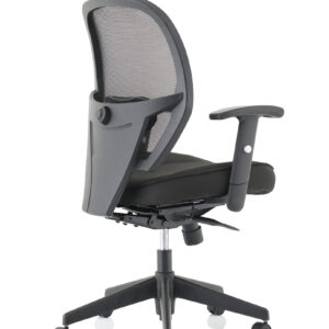 Denver High Mesh Back Black Task Operator Office Chair with Arms - Image 7