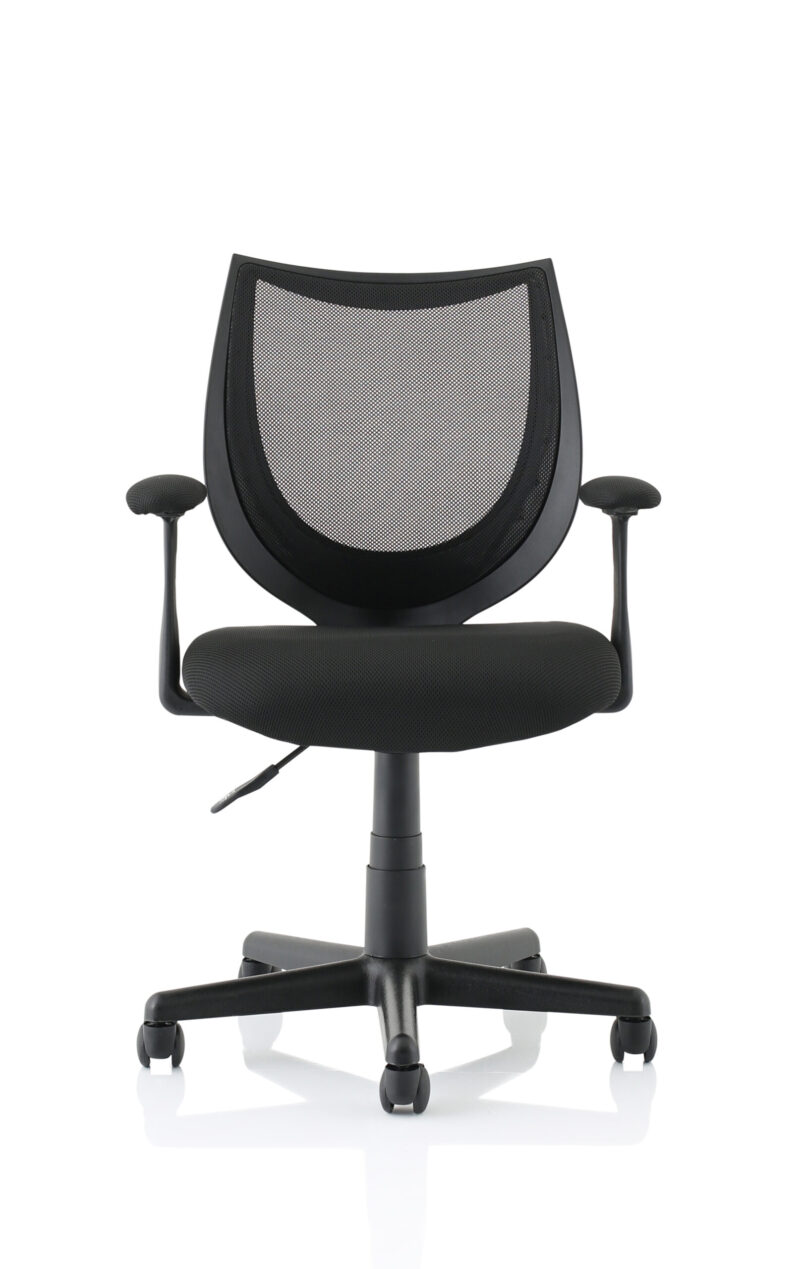 Camden Medium Back Black Mesh Task Operator Office Chair With Arms - Image 2