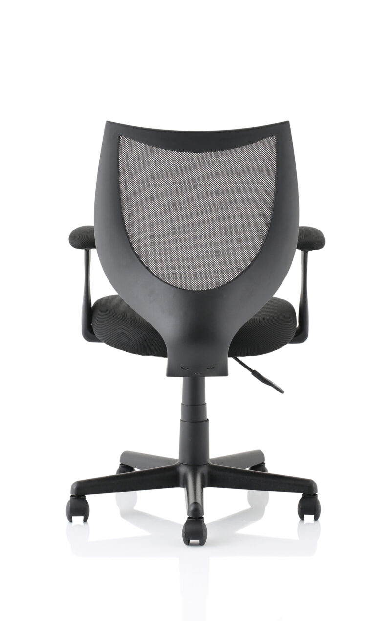 Camden Medium Back Black Mesh Task Operator Office Chair With Arms - Image 6