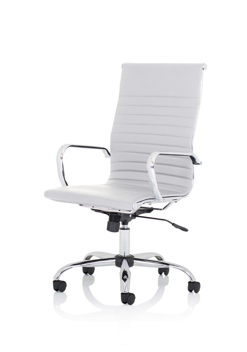 Nola Black Leather Executive Office Chair with Arms - Image 14