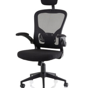 Ace Executive Mesh Chair With Folding Arms - Image 3