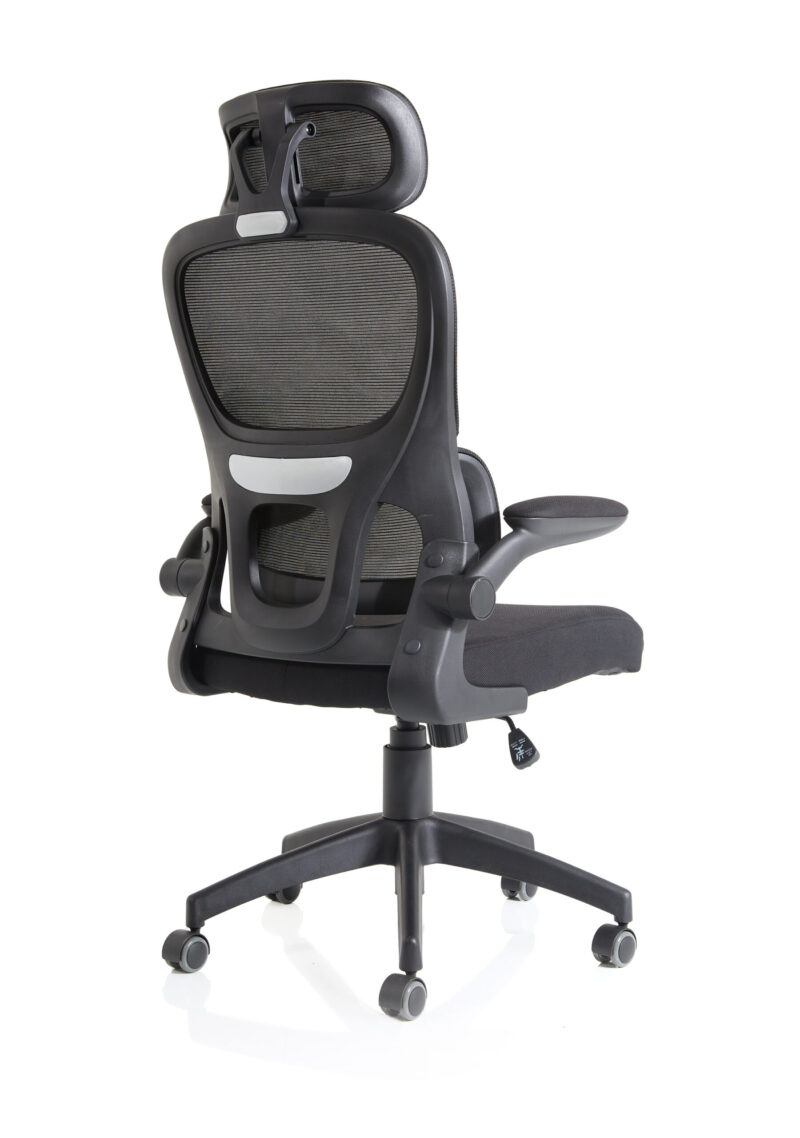 Iris Task Operator Mesh Back Fabric Seat With Headrest - Image 7