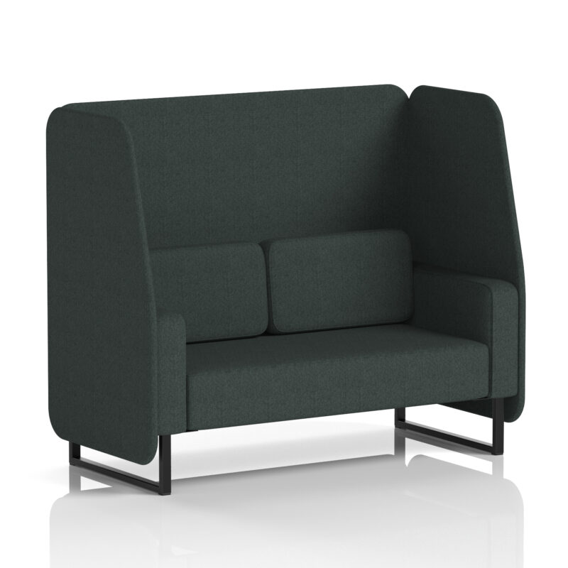 Brixworth Open Booth With Black Legs in Single Tone - Image 5