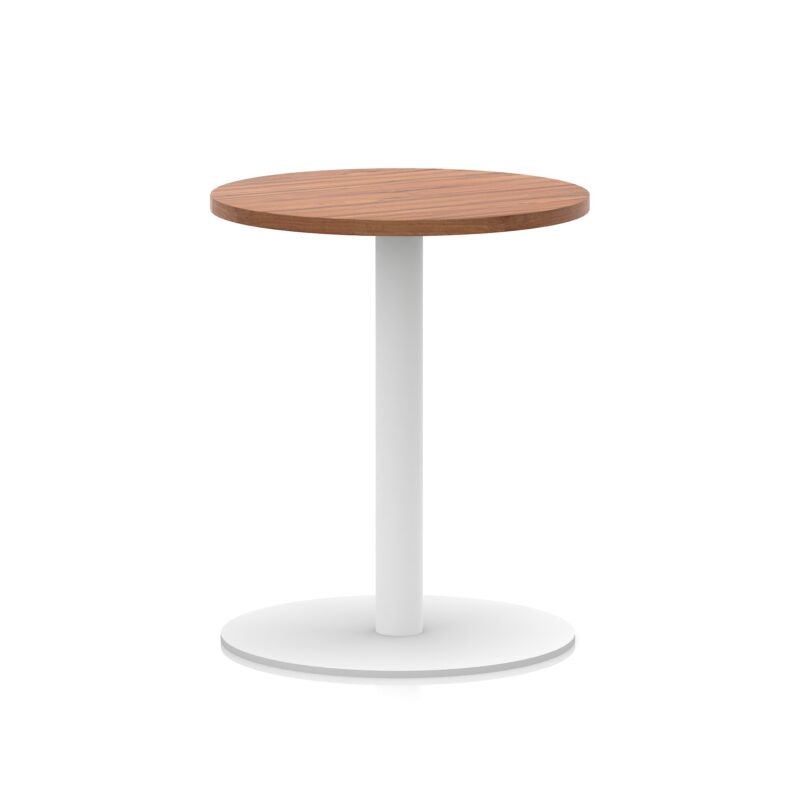 Italia Round Poseur Table White Leg - Image 2