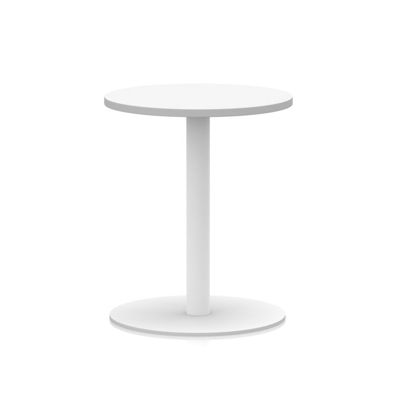 Italia Round Poseur Table White Leg - Image 3