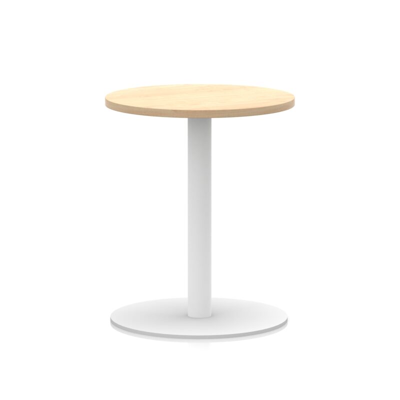 Italia Round Poseur Table White Leg - Image 4