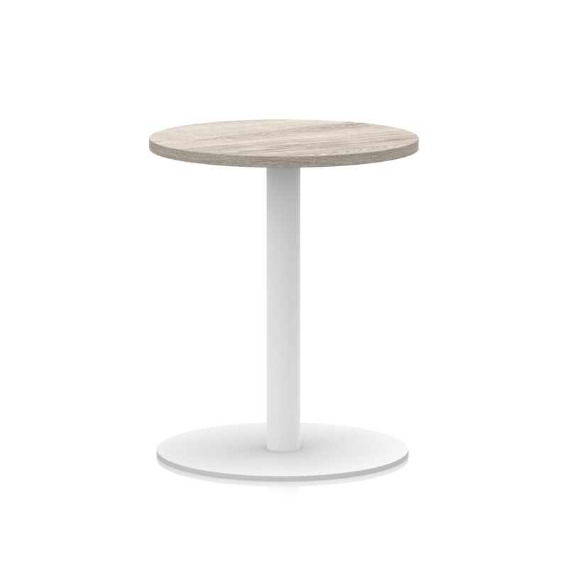 Italia Round Poseur Table White Leg - Image 6