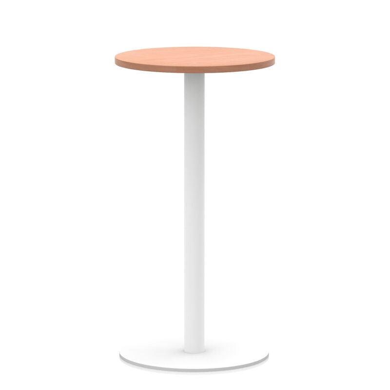 Italia Round Poseur Table White Leg - Image 7