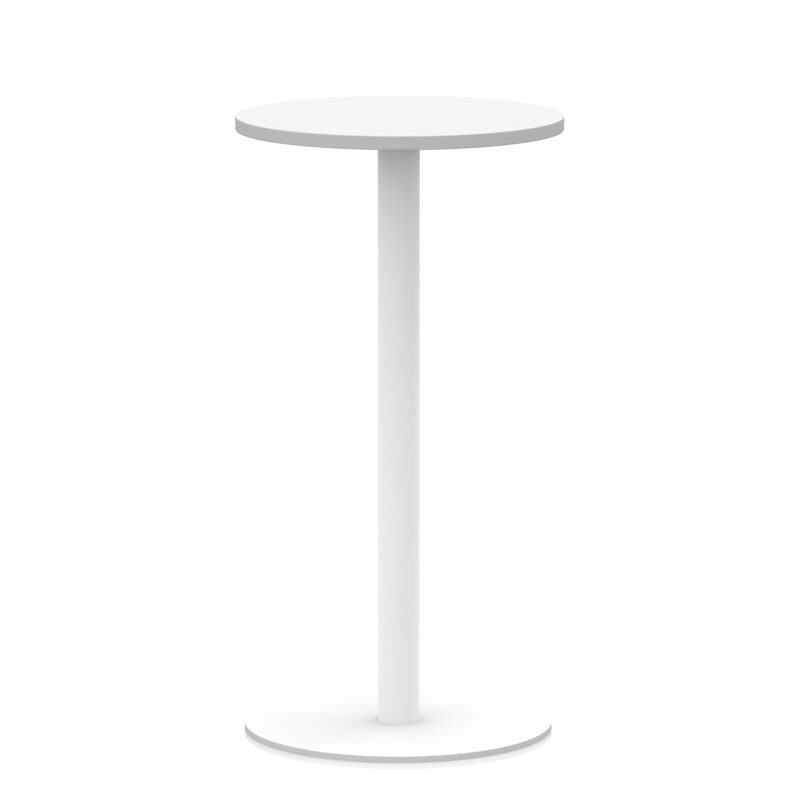 Italia Round Poseur Table White Leg - Image 9