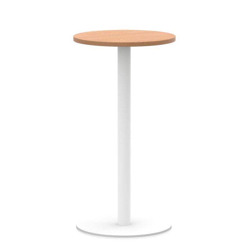 Italia Round Poseur Table White Leg - Image 11