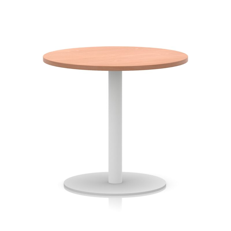 Italia Round Poseur Table White Leg - Image 13