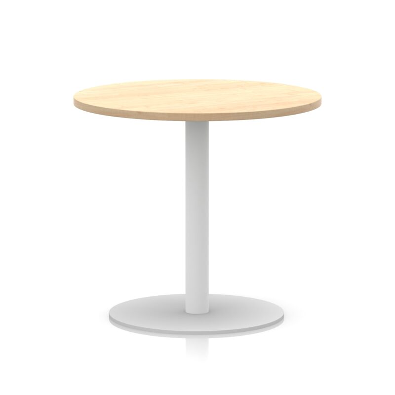 Italia Round Poseur Table White Leg - Image 16