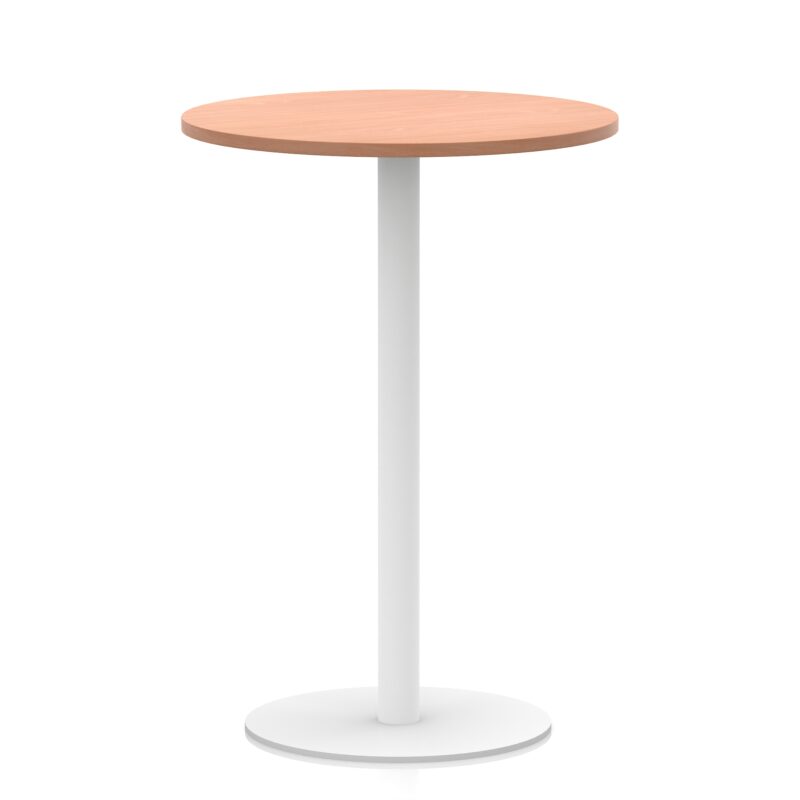 Italia Round Poseur Table White Leg - Image 19