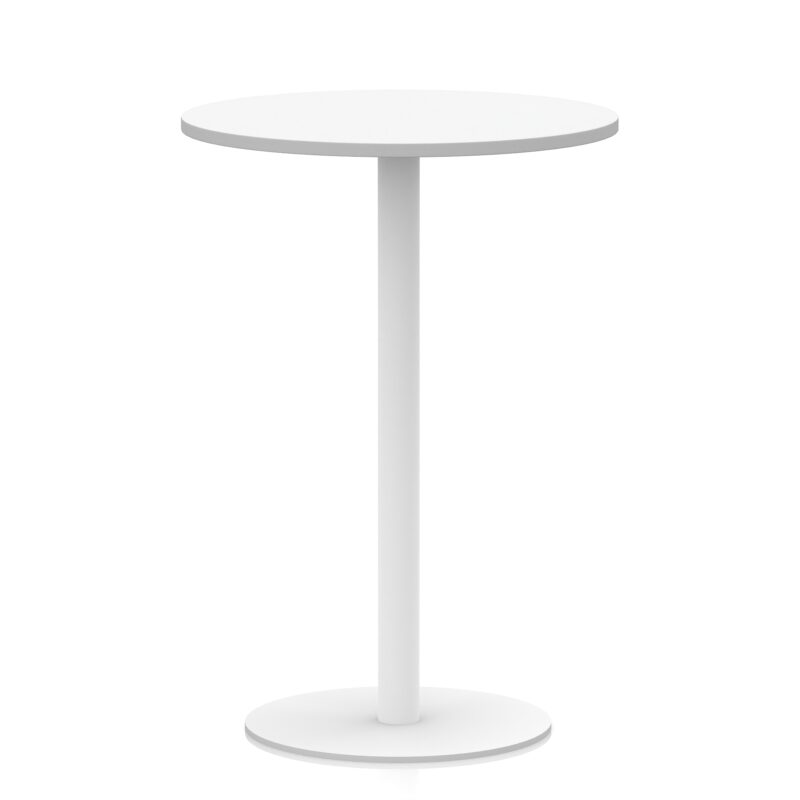 Italia Round Poseur Table White Leg - Image 21