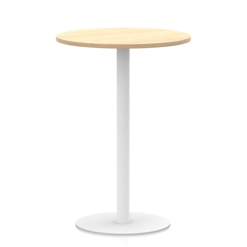 Italia Round Poseur Table White Leg - Image 22