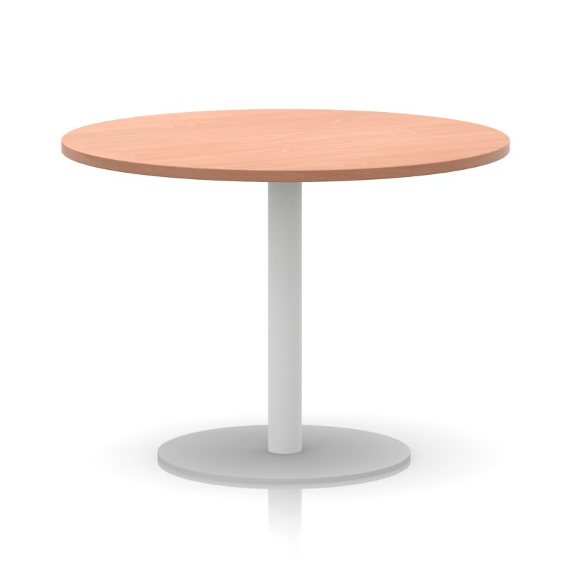 Italia Round Poseur Table White Leg - Image 25