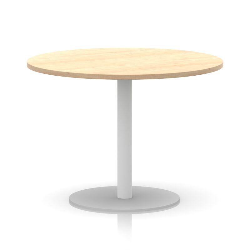 Italia Round Poseur Table White Leg - Image 28