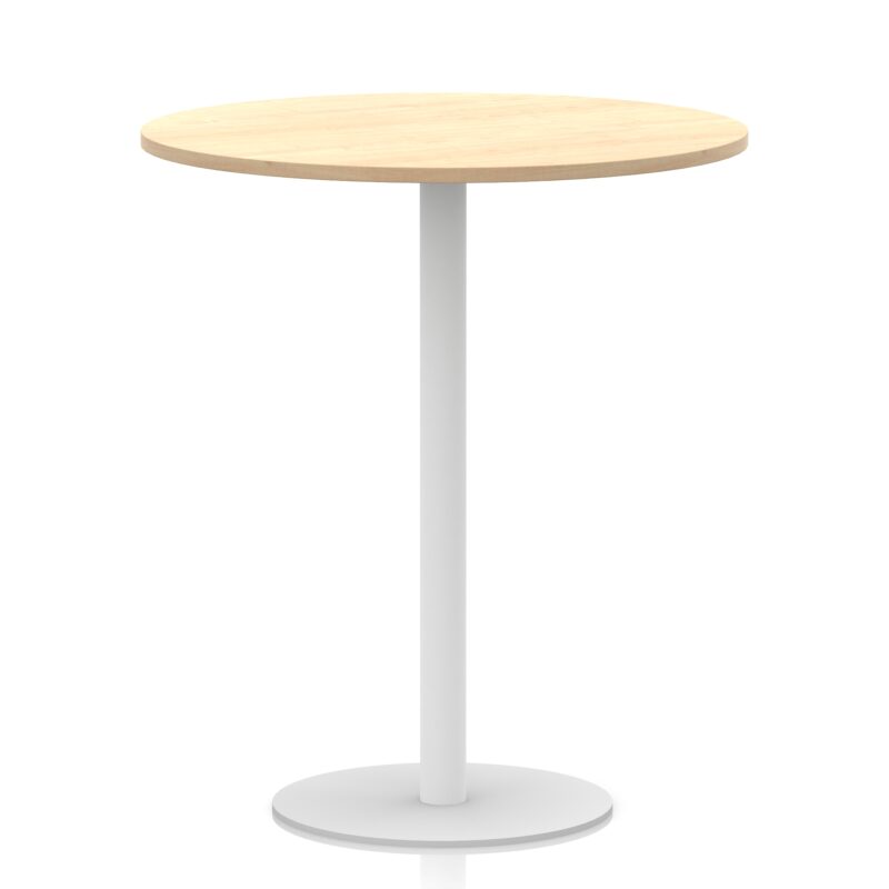 Italia Round Poseur Table White Leg - Image 34