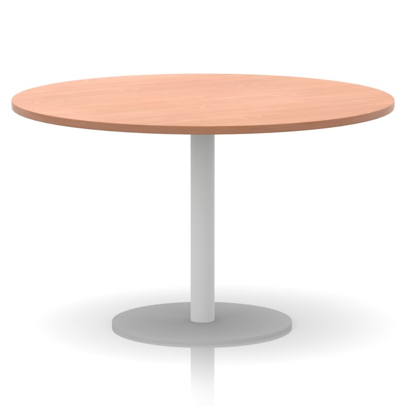 Italia Round Poseur Table White Leg - Image 37