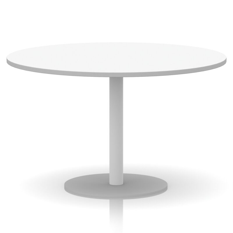 Italia Round Poseur Table White Leg - Image 39