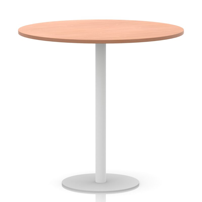 Italia Round Poseur Table White Leg - Image 43