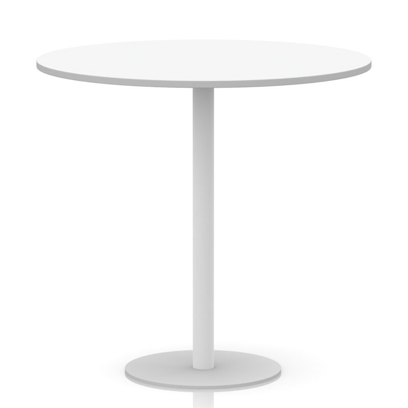 Italia Round Poseur Table White Leg - Image 45