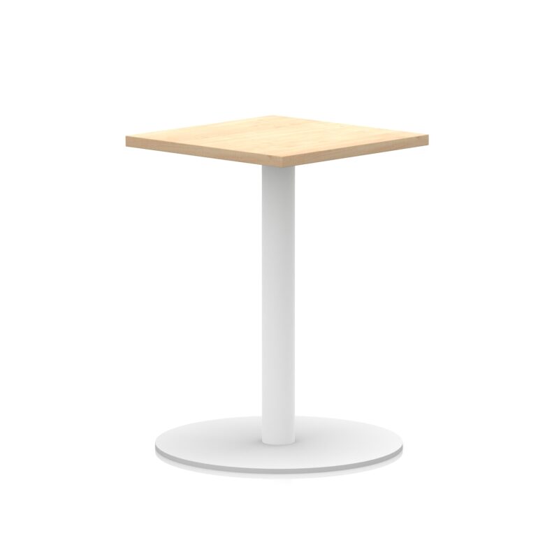 Italia Square Poseur Table White Leg - Image 4