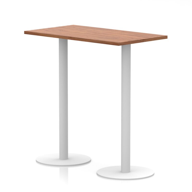 Italia Slimline Rectangular Poseur Table White Leg - Image 8