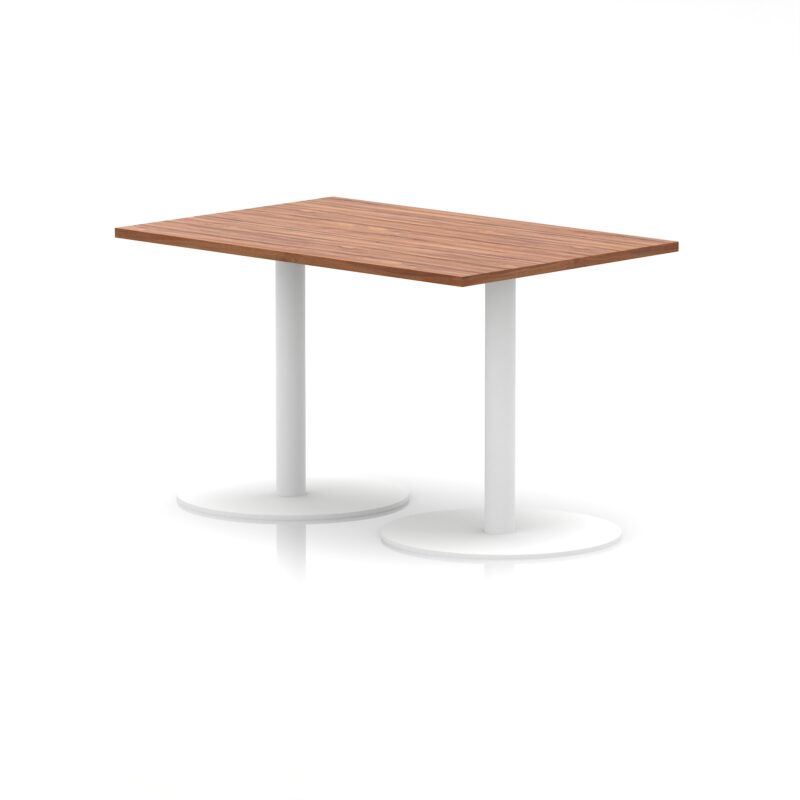 Italia Rectangular Poseur Table White Leg - Image 2