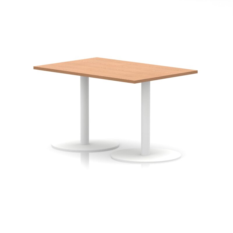 Italia Rectangular Poseur Table White Leg - Image 5