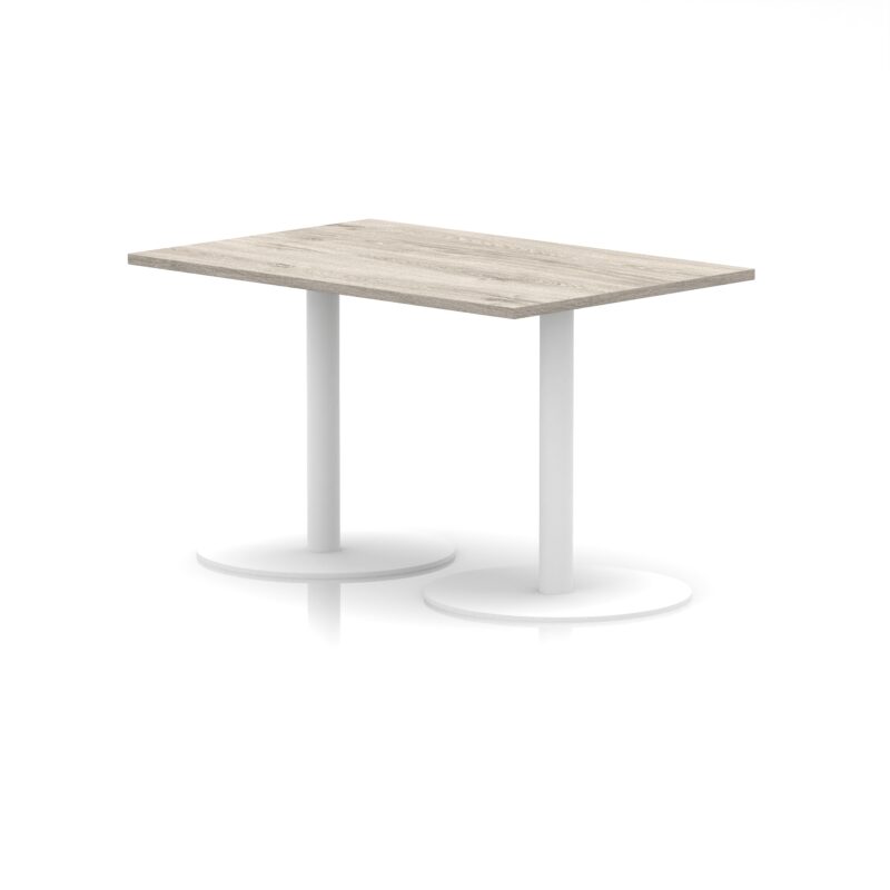 Italia Rectangular Poseur Table White Leg - Image 6