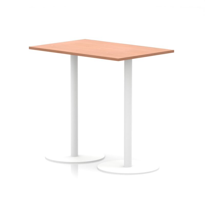 Italia Rectangular Poseur Table White Leg - Image 7