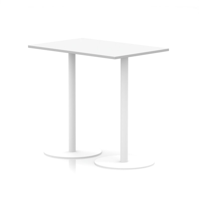 Italia Rectangular Poseur Table White Leg - Image 9