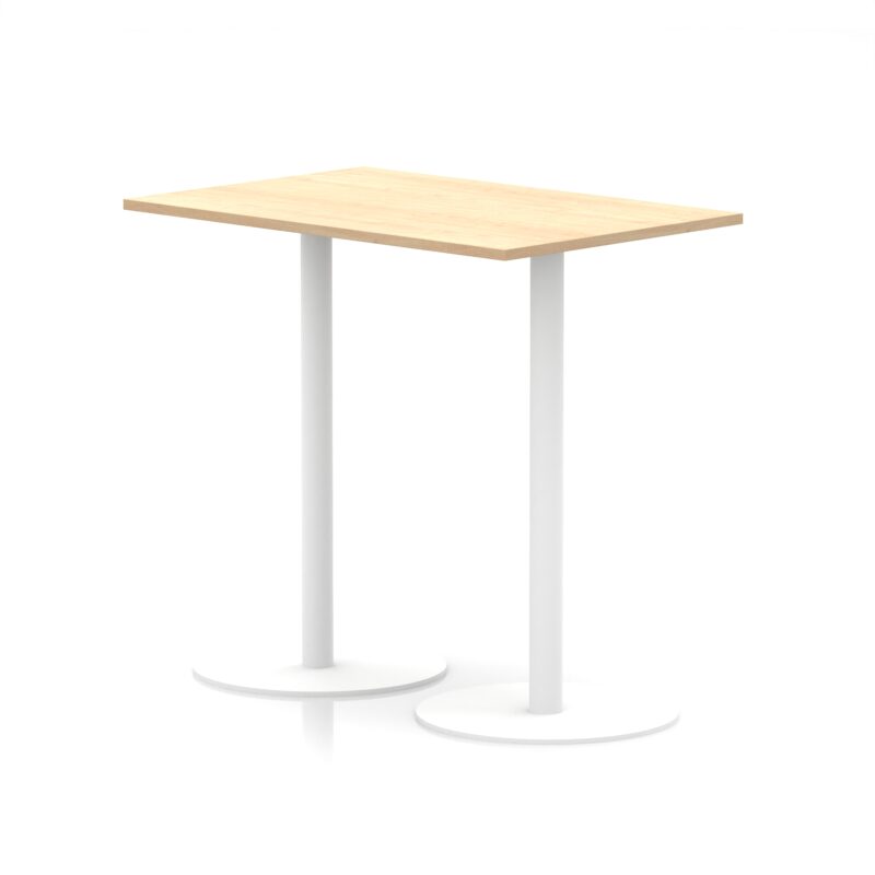Italia Rectangular Poseur Table White Leg - Image 10
