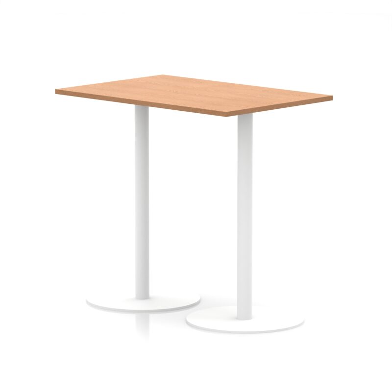 Italia Rectangular Poseur Table White Leg - Image 11